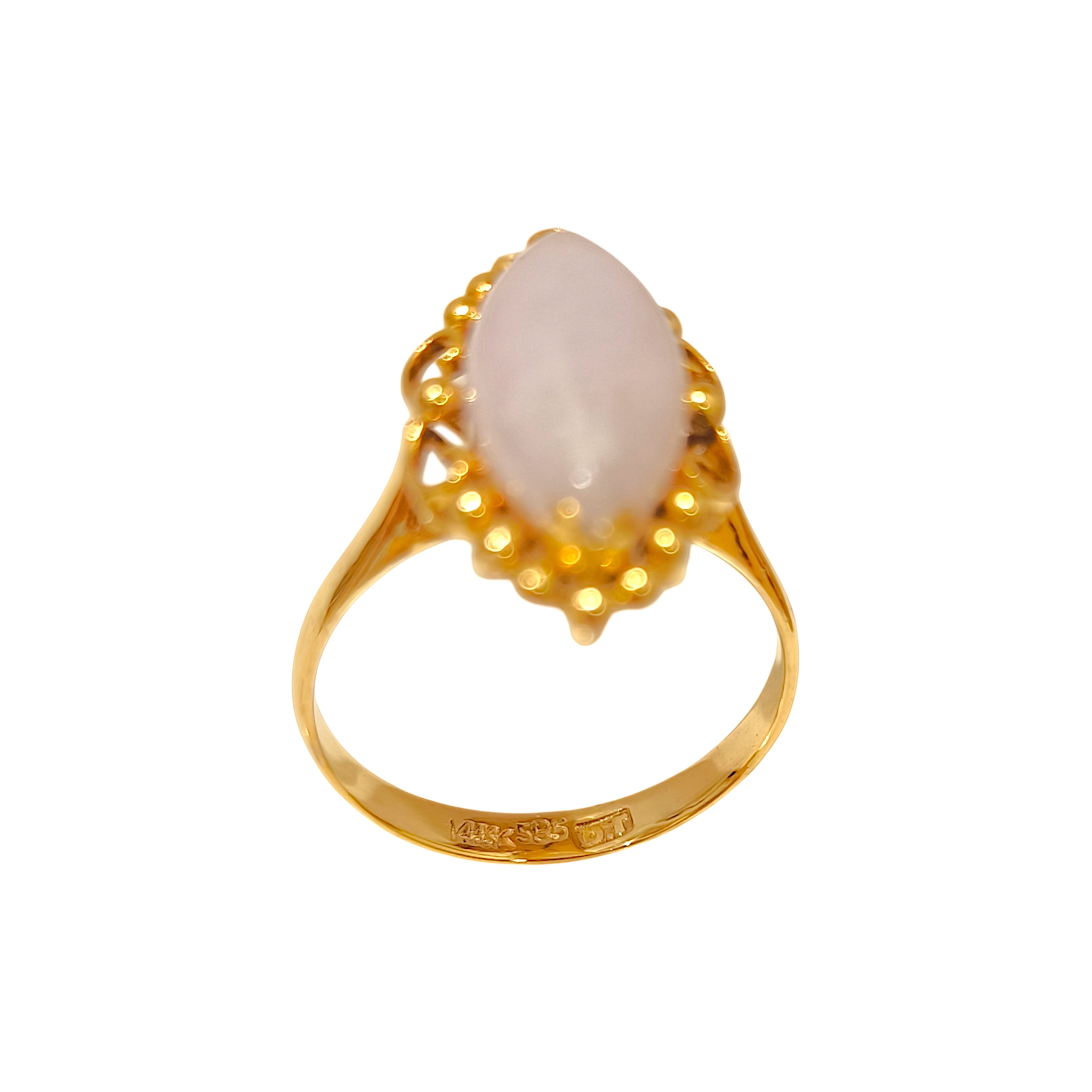 Beaded Crown Lavender Jade Ring (7)