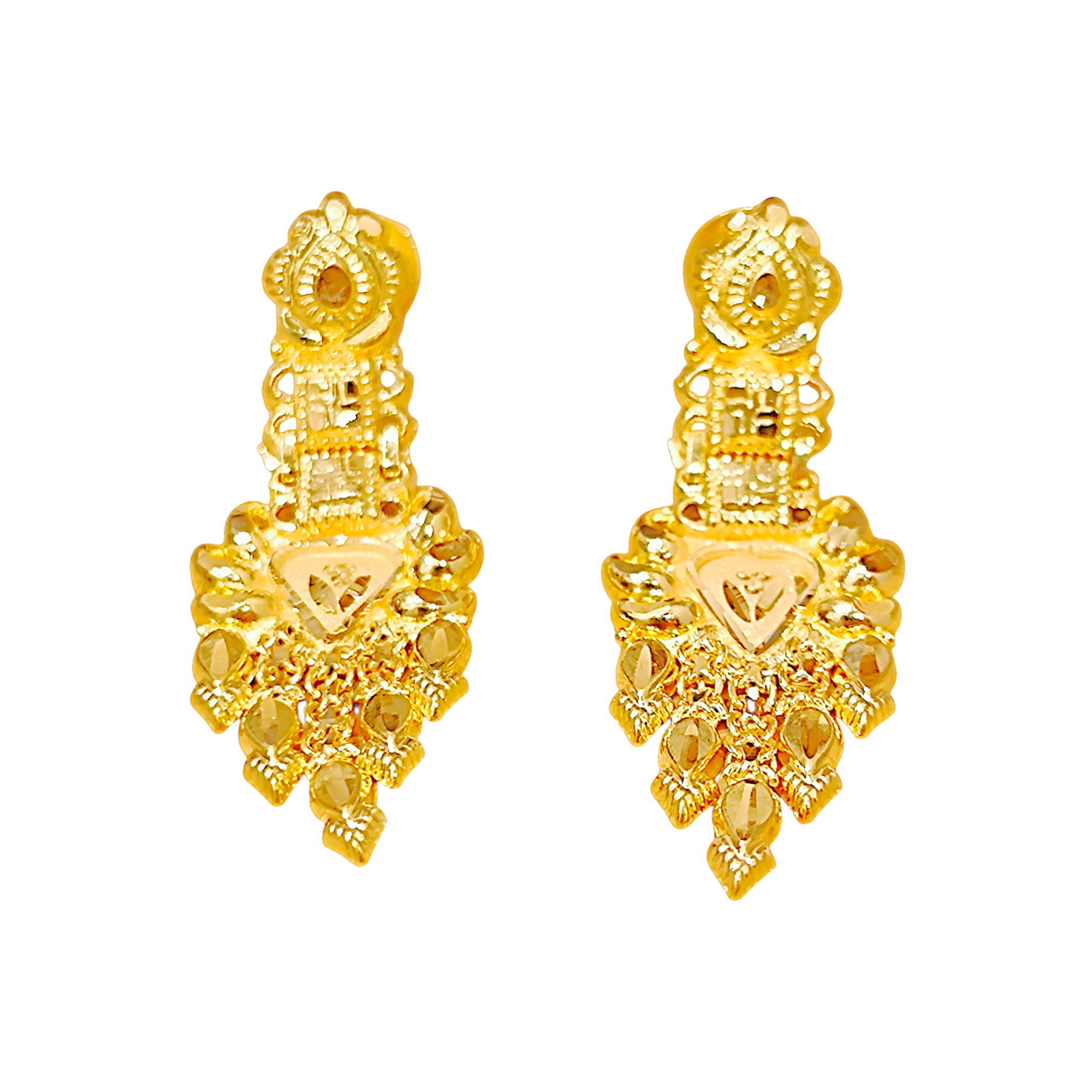 22K Gold Plated Chandelier Earrings (2)