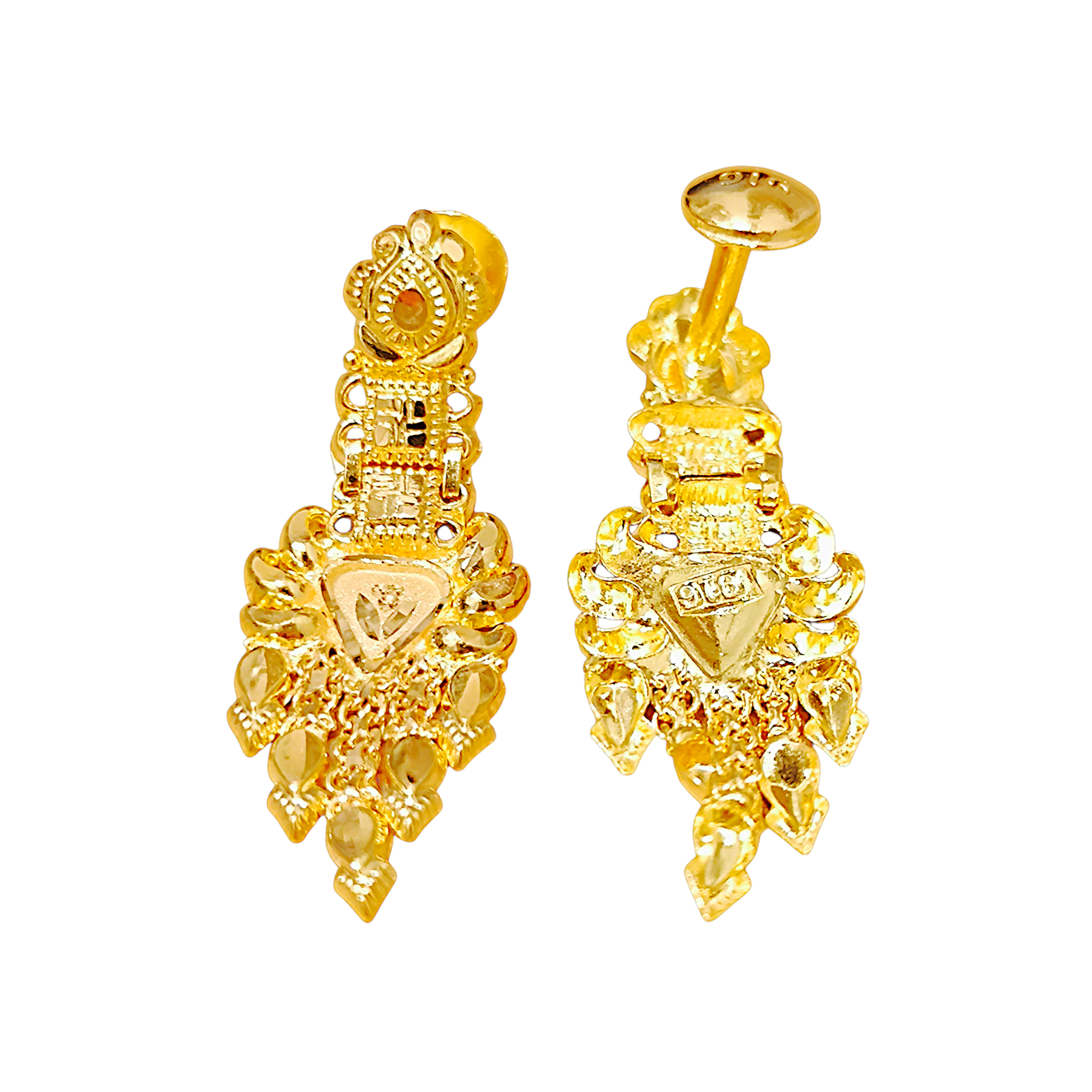 22K Gold Plated Chandelier Earrings (1)