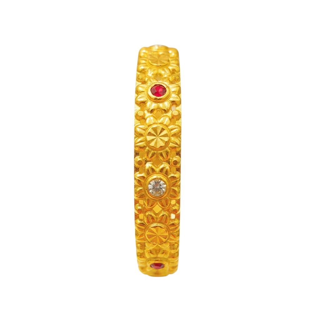 Ethnic Bollywood Style Ruby & Zircon Kada Bangle (1)
