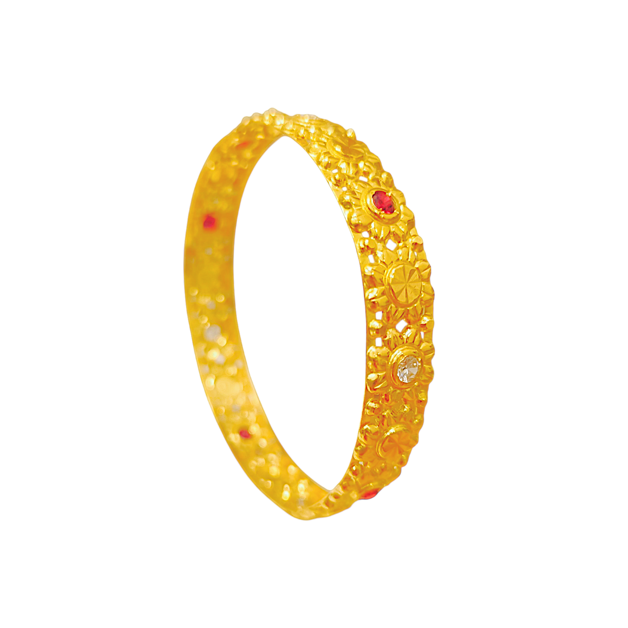 Ethnic Bollywood Style Ruby & Zircon Kada Bangle (3)