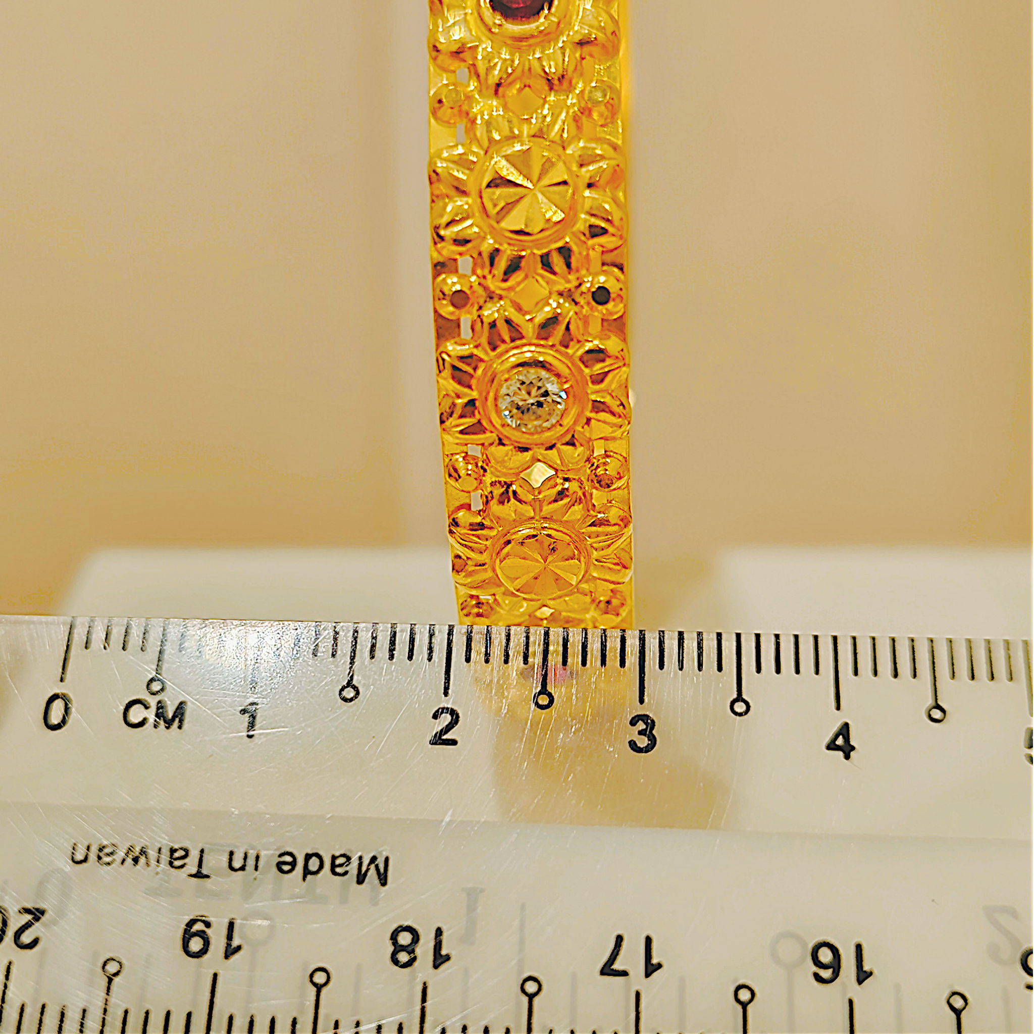 Ethnic Bollywood Style Ruby & Zircon Kada Bangle (4)