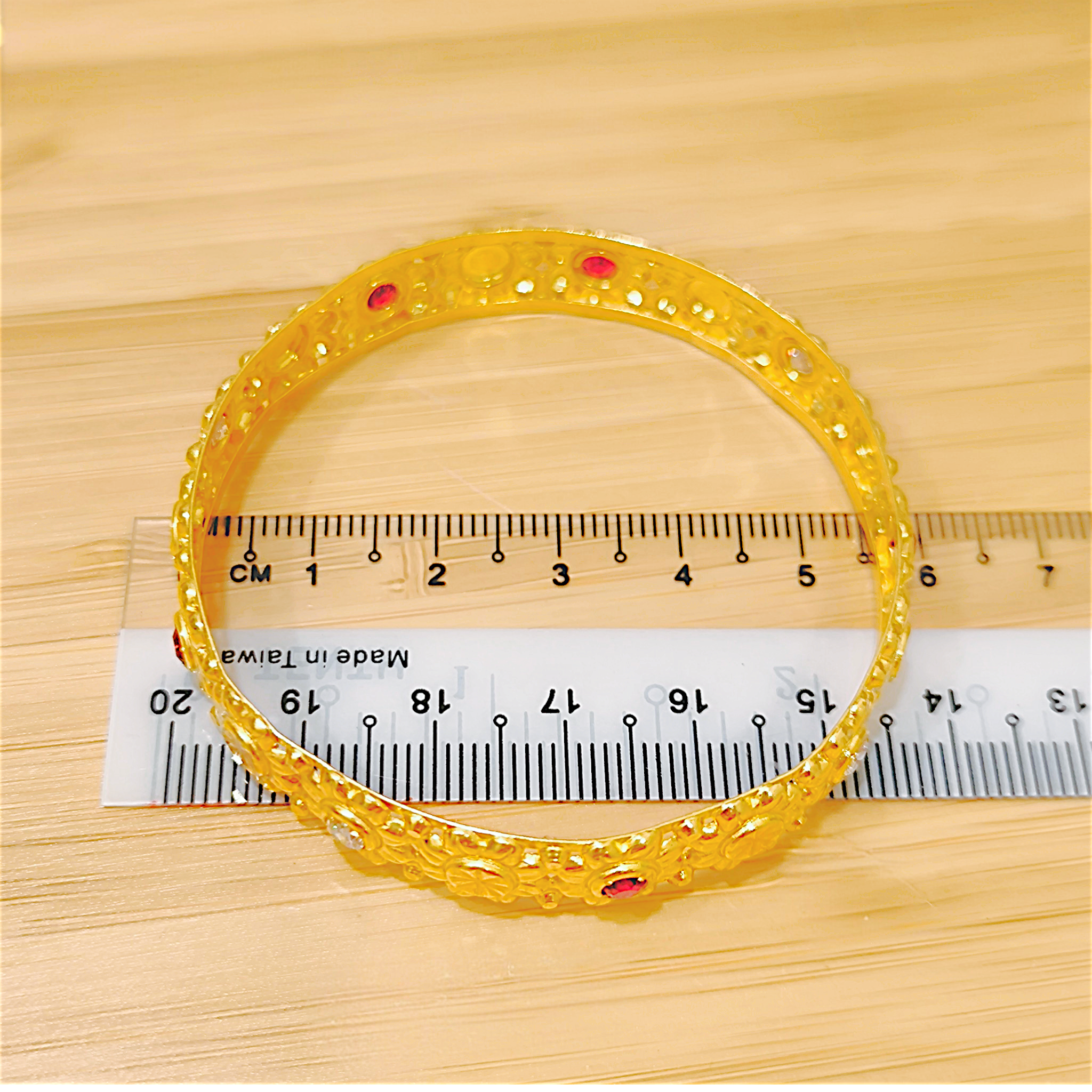 Ethnic Bollywood Style Ruby & Zircon Kada Bangle (5)