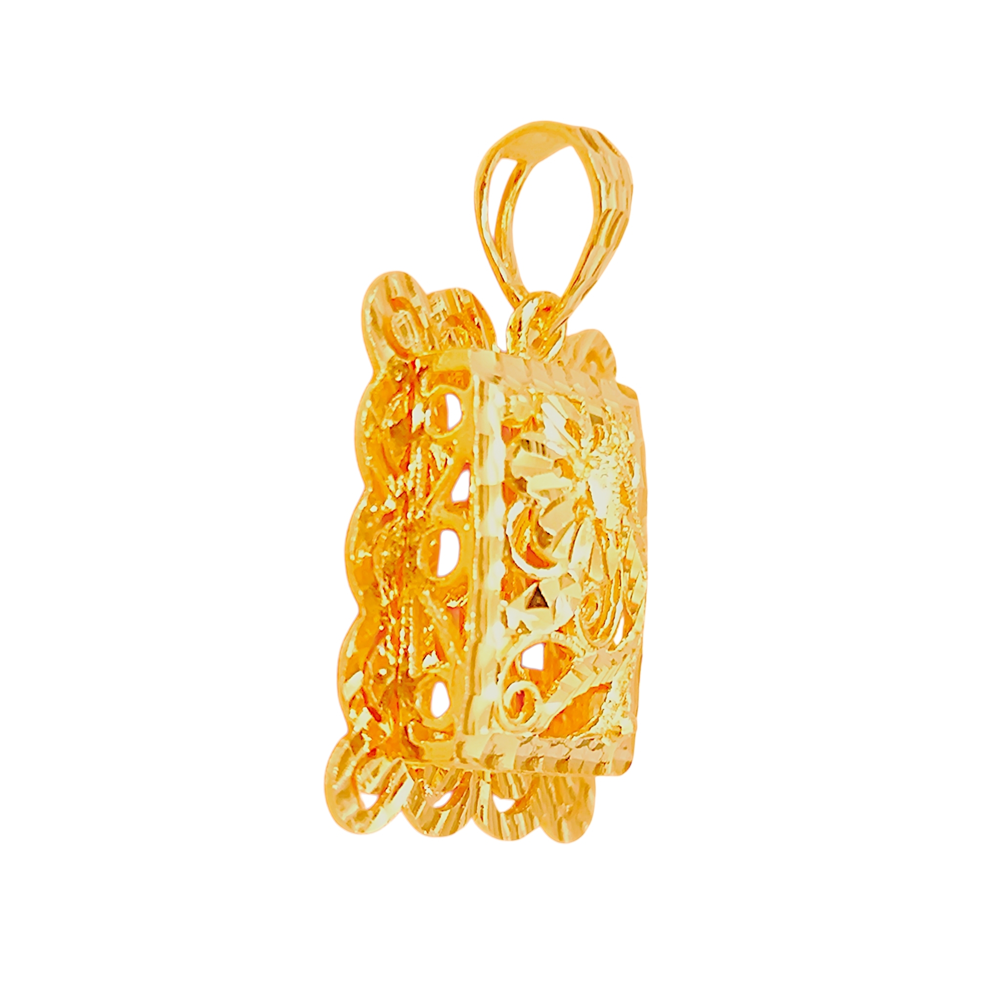Filigree Rectangular Pendant (5)
