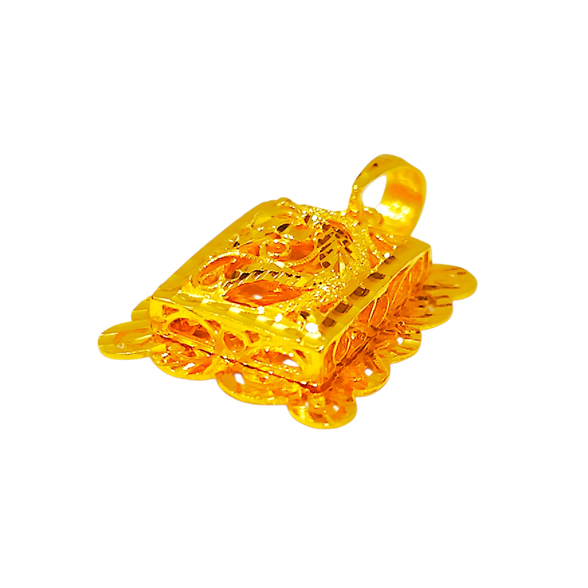Filigree Rectangular Pendant (3)