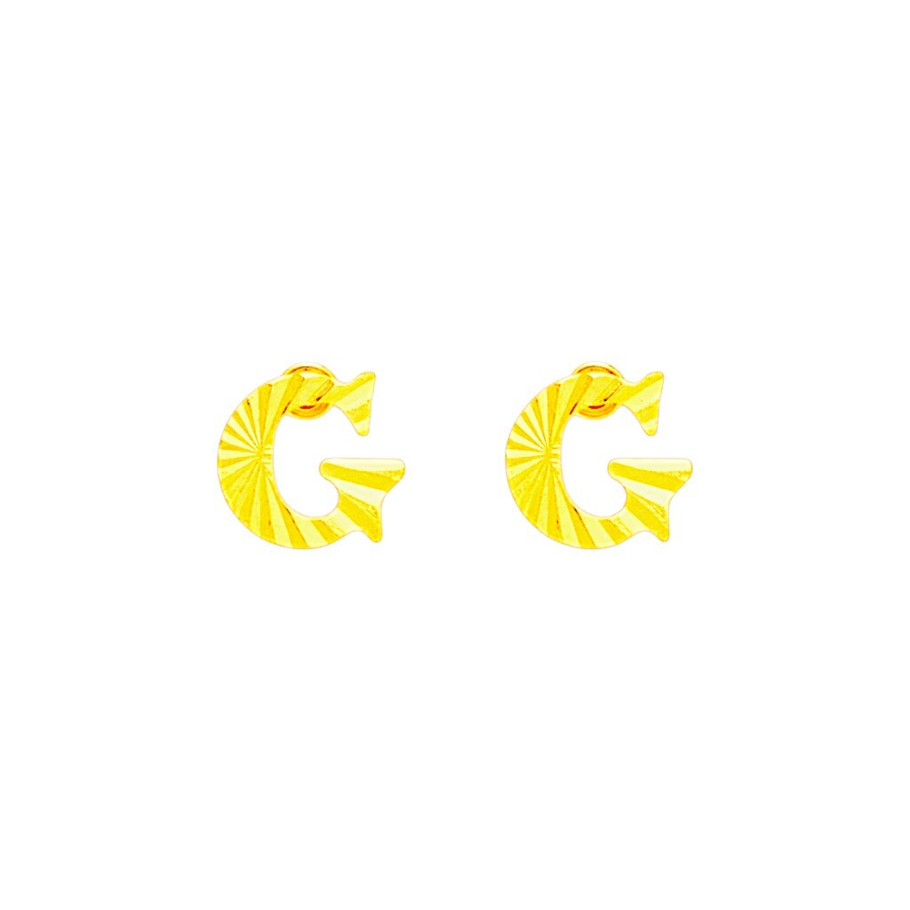 ALPHABET 'G' STUD EARRING