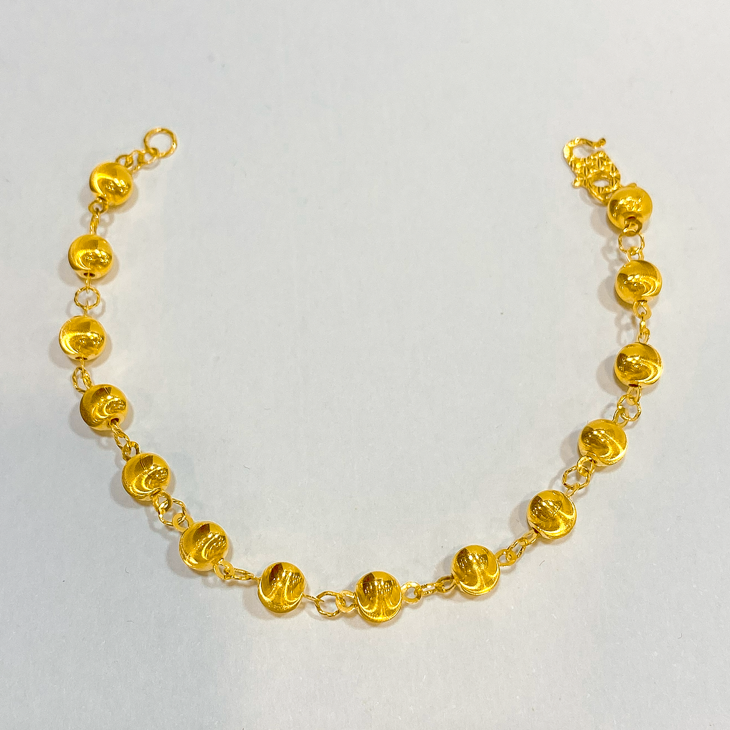 916 Gold Moon Bead Bracelet