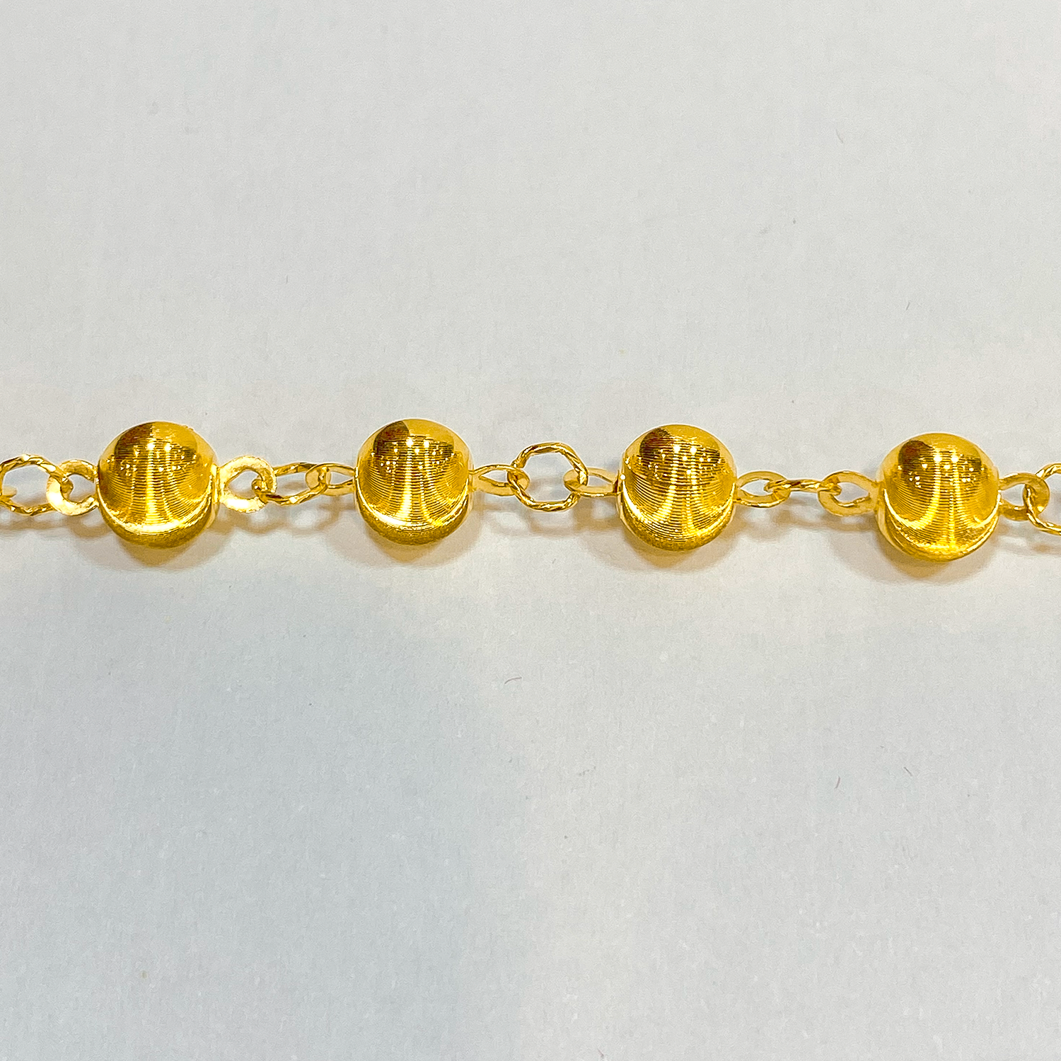 916 Gold Moon Bead Bracelet
