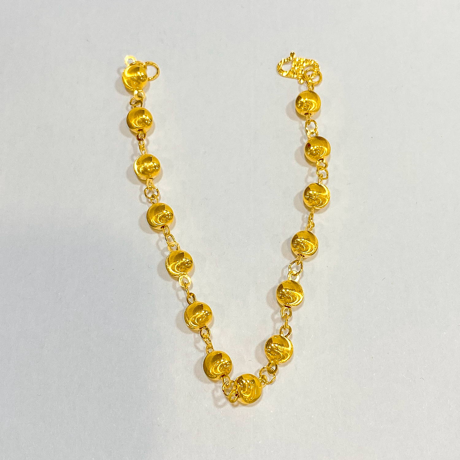916 Gold Moon Bead Bracelet