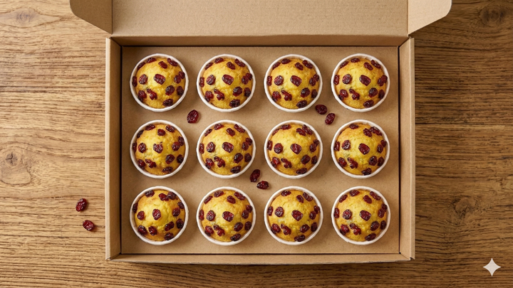 Cranberry Coconut Muffins x 12