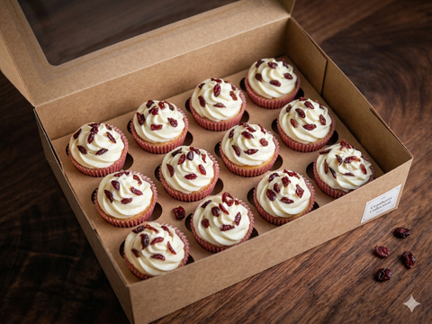 Cranberry cupcake x 12