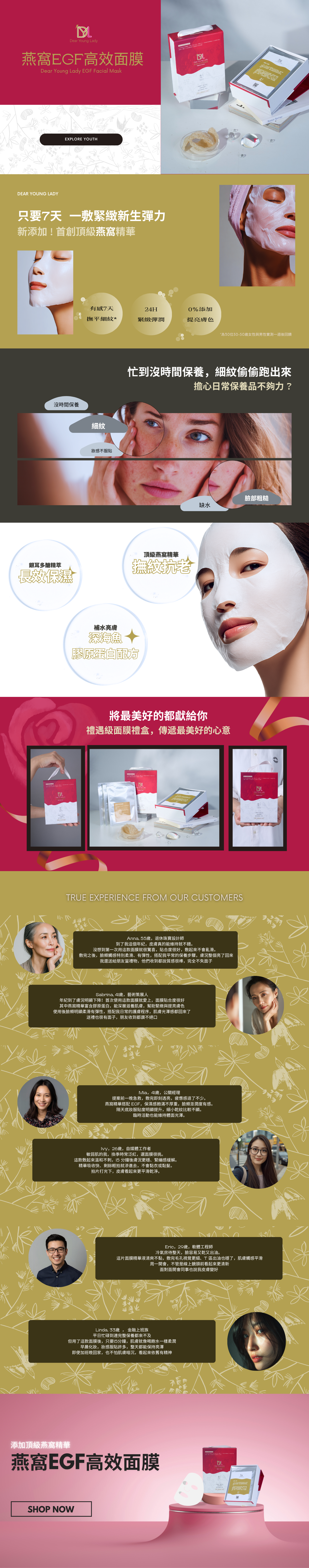 燕窩EGF高效面膜10入組