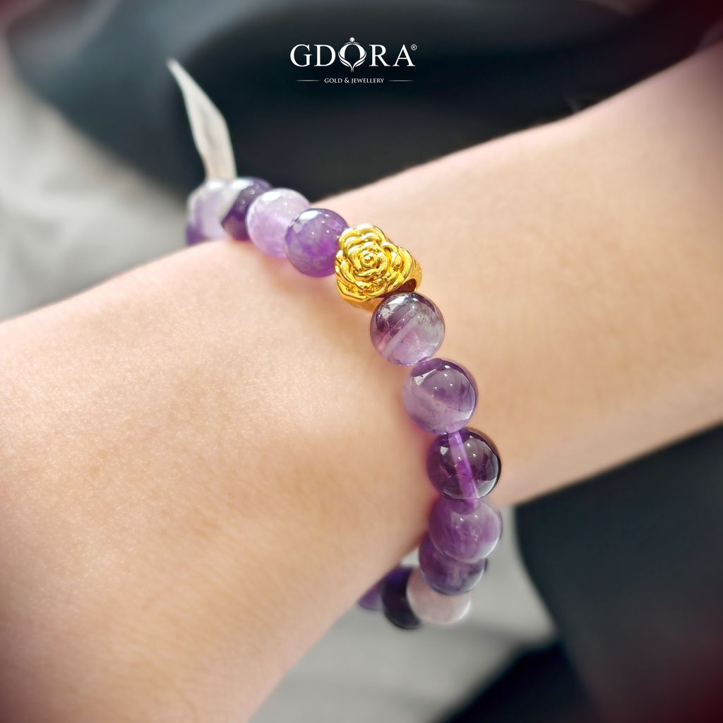 love rosy bead purple crystal  (4)