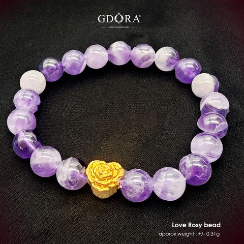 love rosy bead purple crystal  (1)