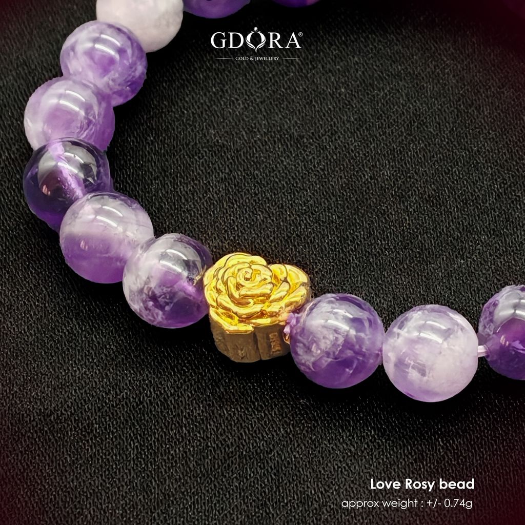 love rosy bead purple crystal  (2)