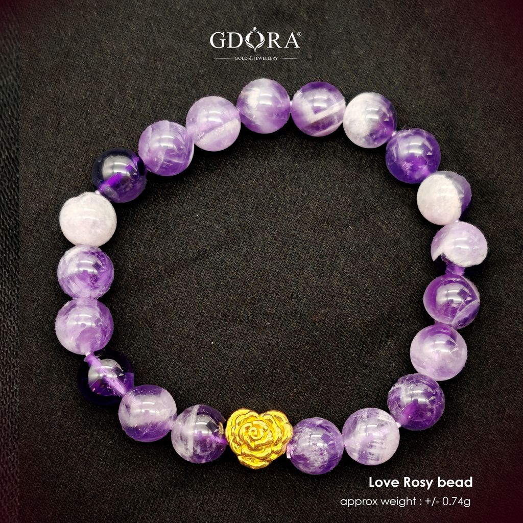 love rosy bead purple crystal  (3)