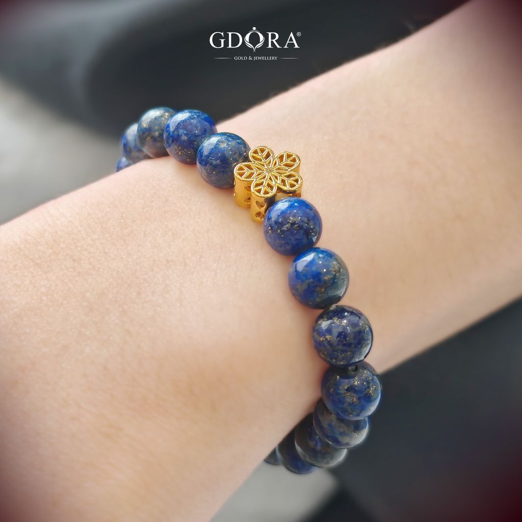 flower bead blue crystal  (4)