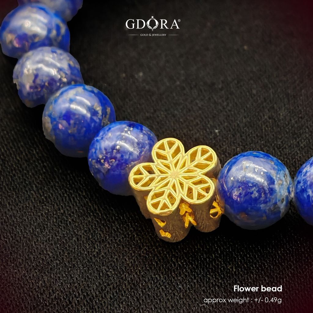 flower bead blue crystal  (2)