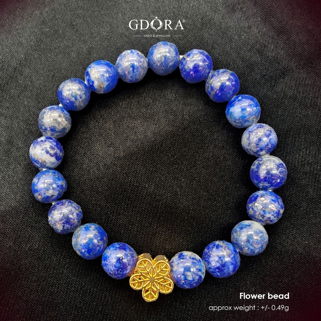 flower bead blue crystal  (3)