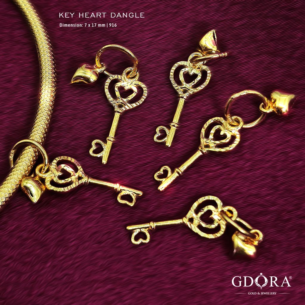 Key Heart Dangle