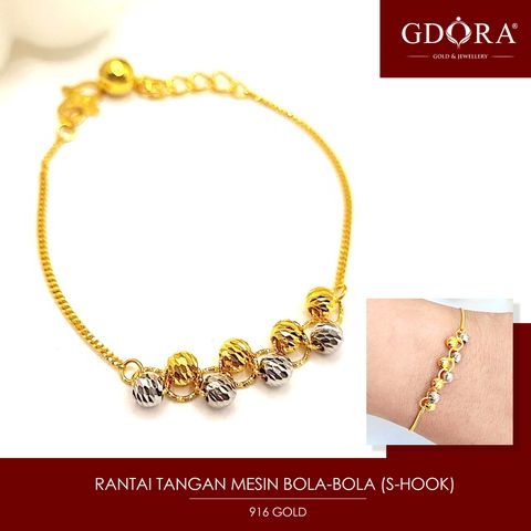 RANTAI TANGAN BOLA-BOLA (S HOOK)