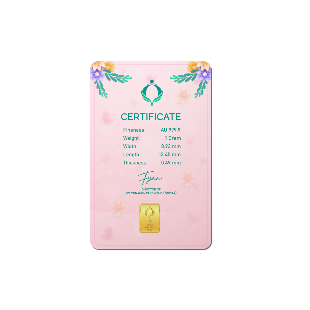 Mother's Day Gold Bar Design_Lovely Floral_Back