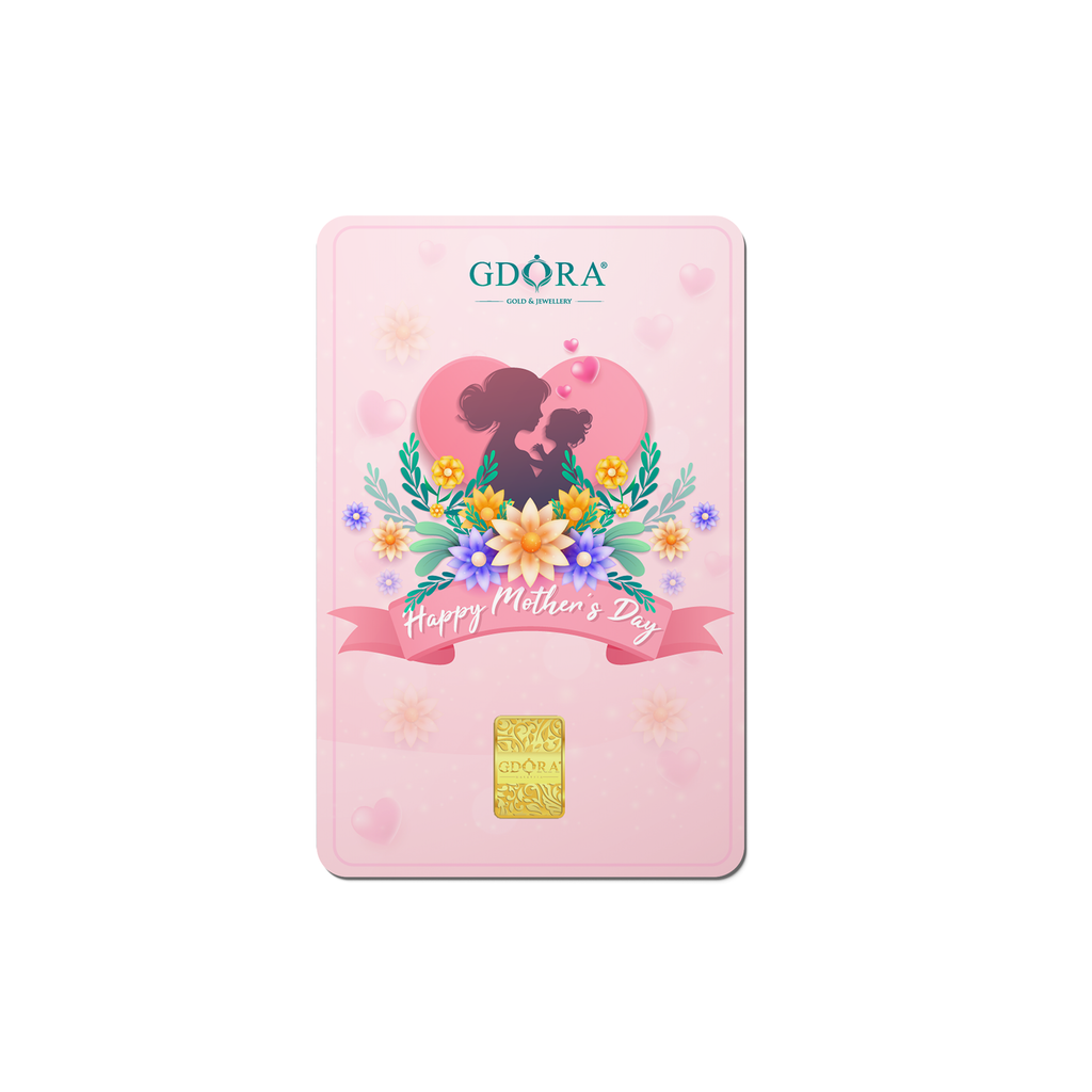 Mother's Day Gold Bar Design_Lovely Floral_Front