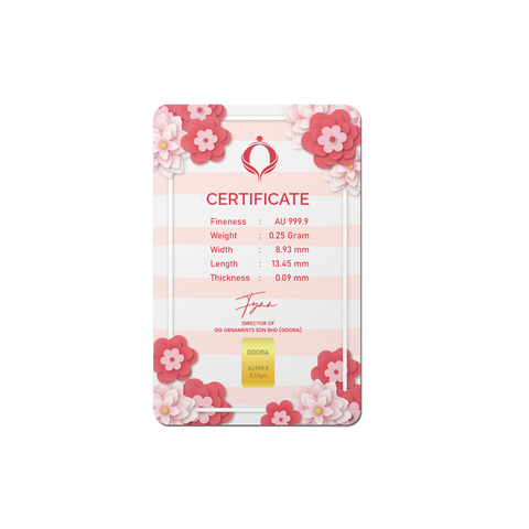 Mother's Day Gold Bar Design_Red Floral_Back