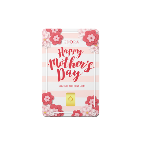 Mother's Day Gold Bar Design_Red Floral_Front