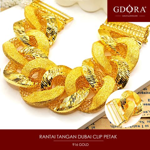 RANTAI TANGAN DUBAI CLIP PETAK