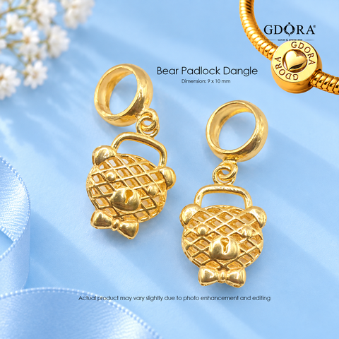 Bead padlock dangle