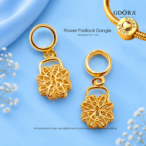 Flower Padlock Dangle