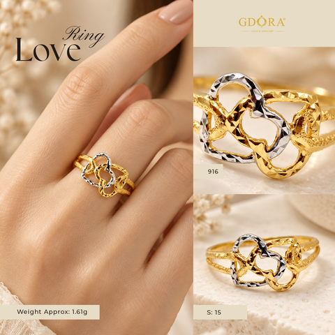 Web-Gold Love Ring-1x1-Poster