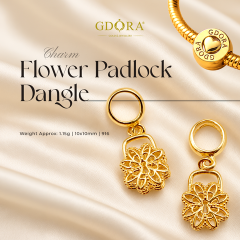 Web-Flower Padlock-1x1-Poster