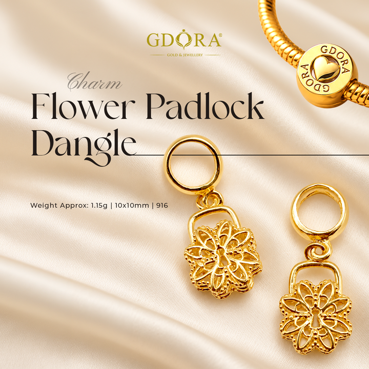 Web-Flower Padlock-1x1-Poster