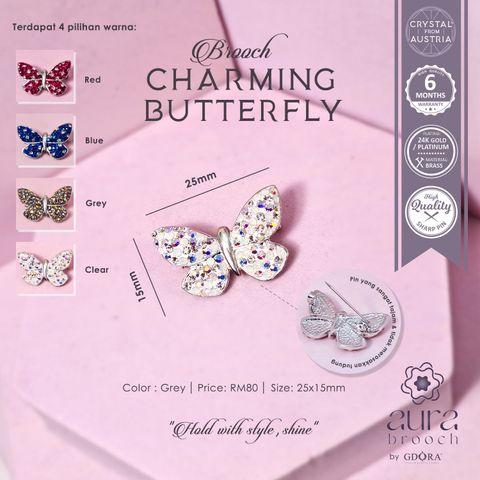 BUTTERFLY BROOCH_Clear