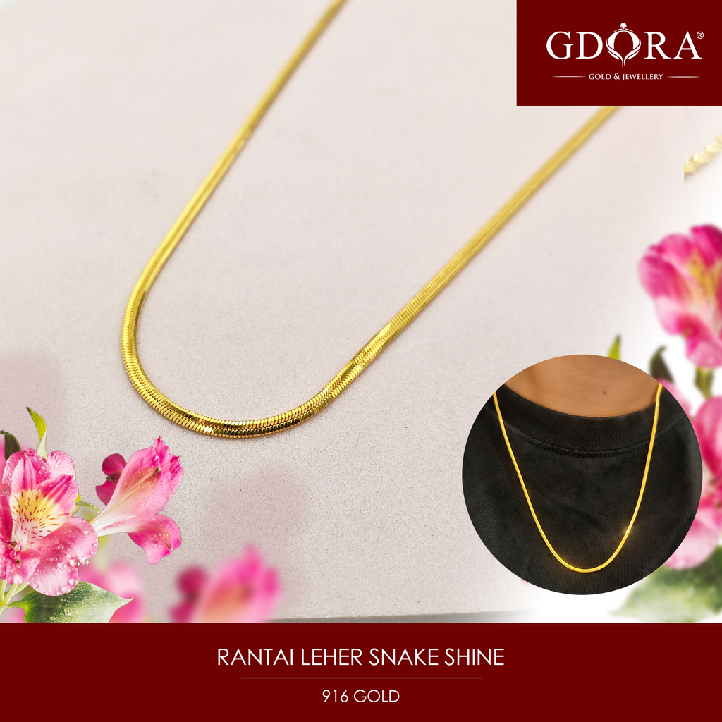 RANTAI LEHER SNAKE SHINE