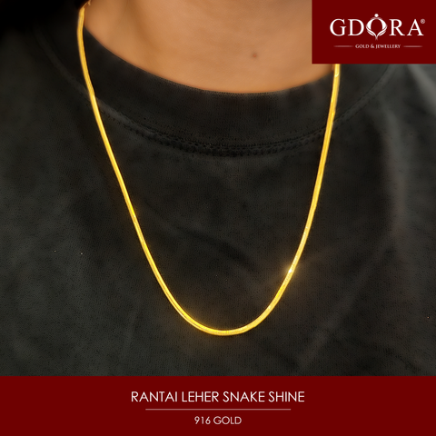 RANTAI LEHER SNAKE SHINE 2