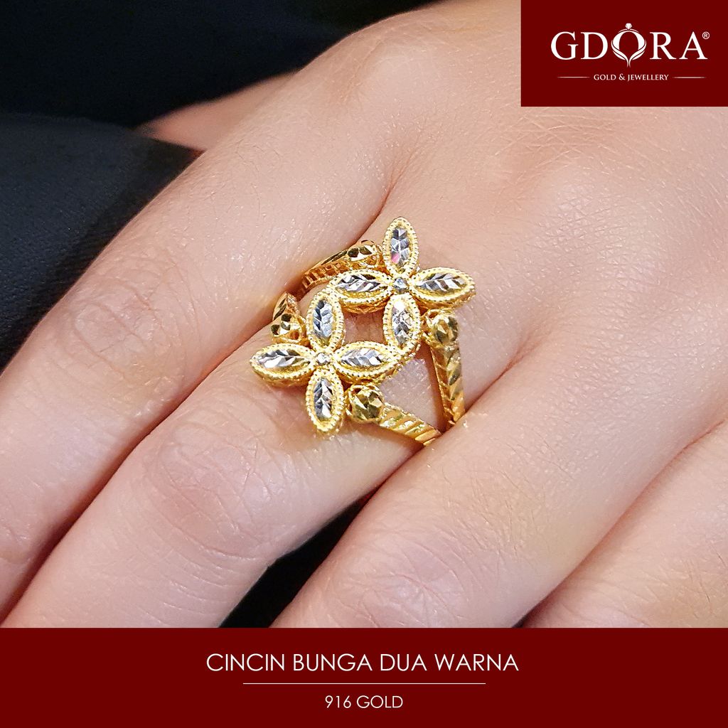Cincin Bunga Dua Warna_2