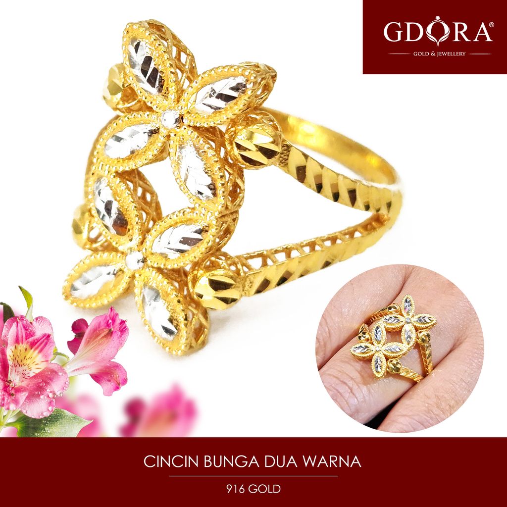 Cincin Bunga Dua Warna_1