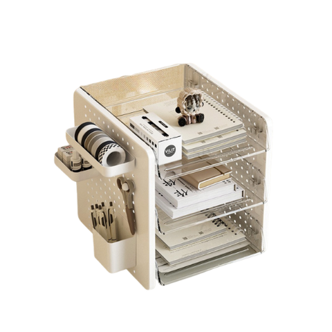 Desk Shelf With Drawer & Pegboard