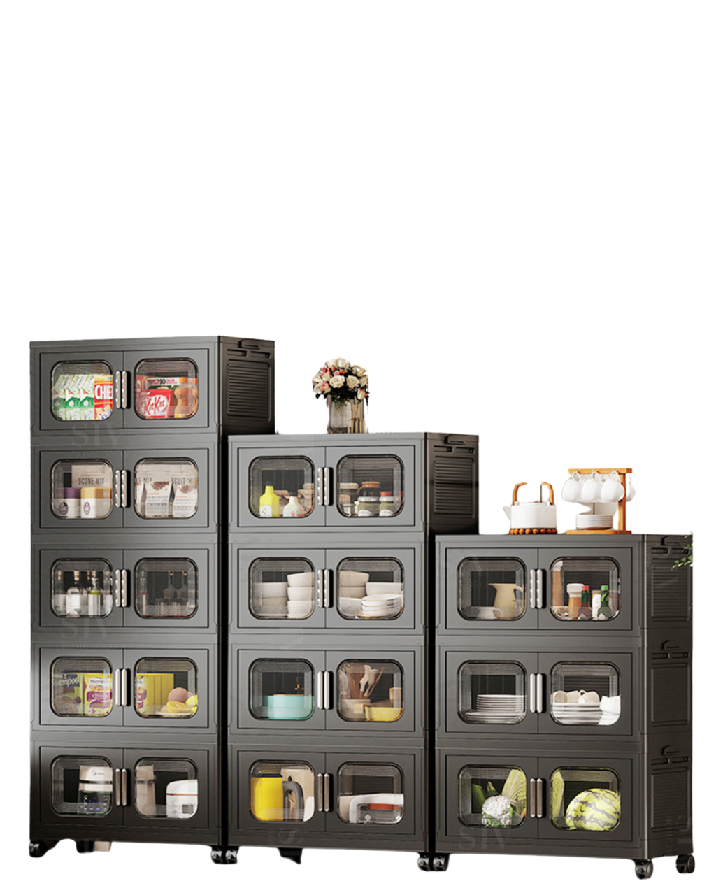 Plastic Kitchen Storage Cabinet - NO BG