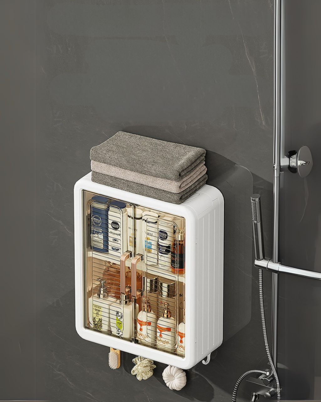 Wall Mounted Bathroom Organizer - NO TEXT