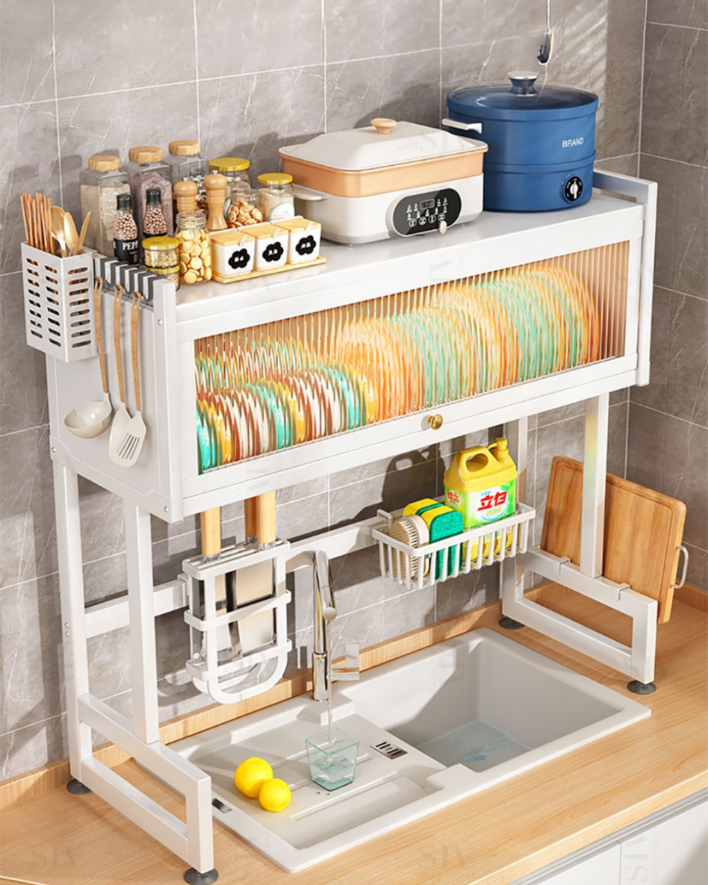 Over-The-Sink Dish Drainer - NO TEXT