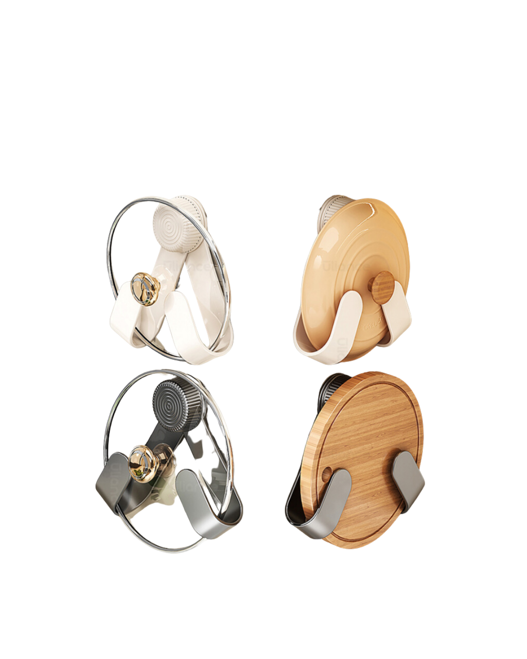 Wall-mounted Pot Lid Holder - NO BG