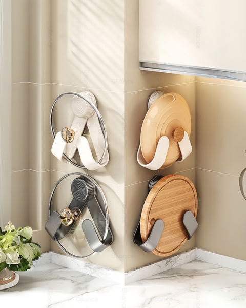 Wall-mounted Pot Lid Holder - NO TEXT