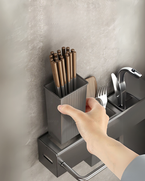 Wall-Mounted Knife Rack Organizer - NO TEXT