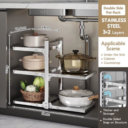 3+2 Stainless Steel
