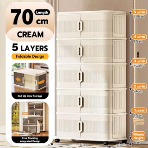 Cream-70cm-5 Tiers