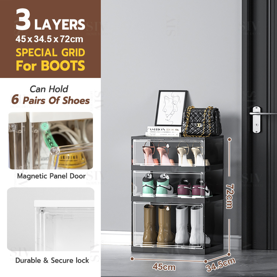 单列-黑靴子款3层